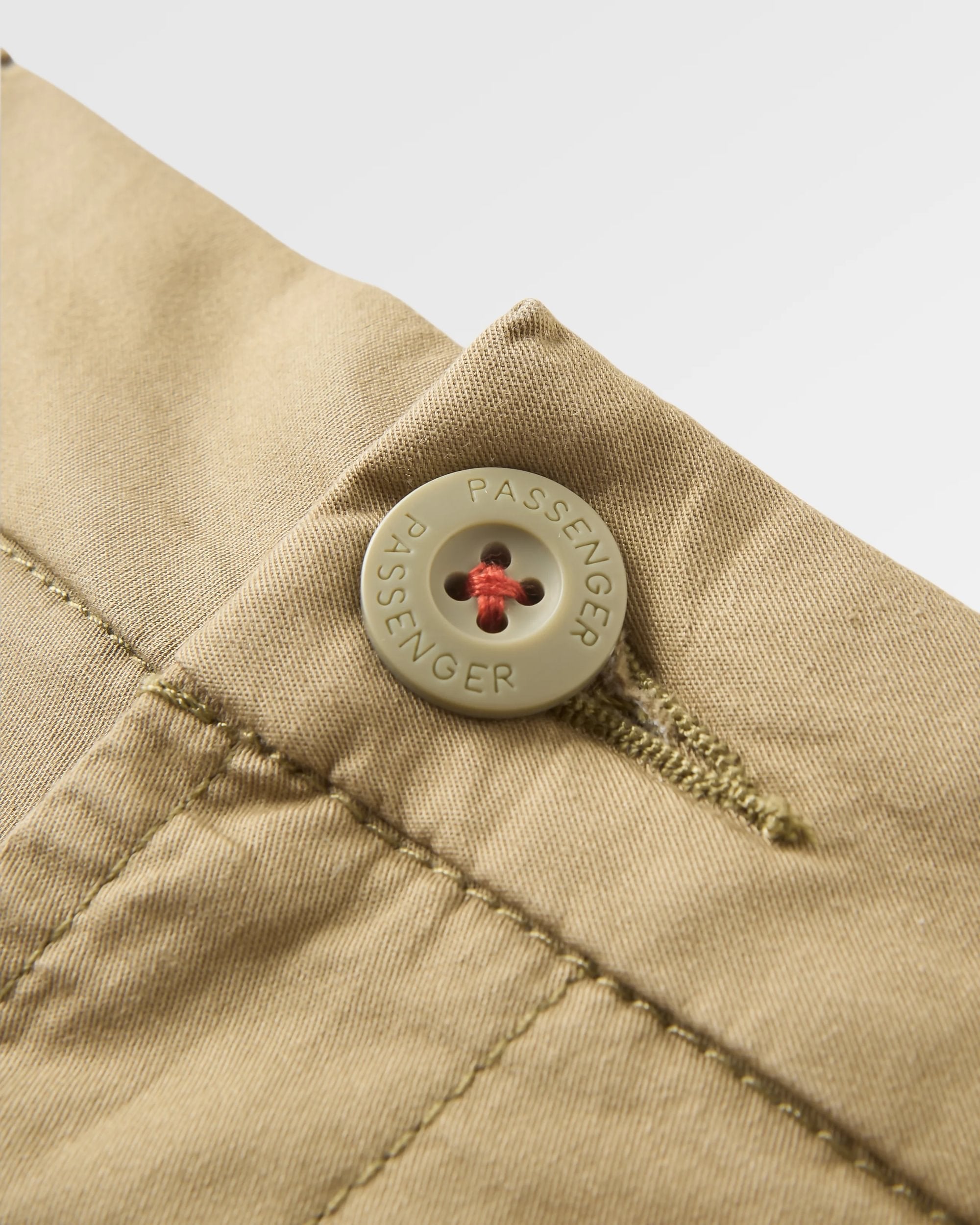 365 Light Organic Cotton Trouser - Faded Olive - Flatlay