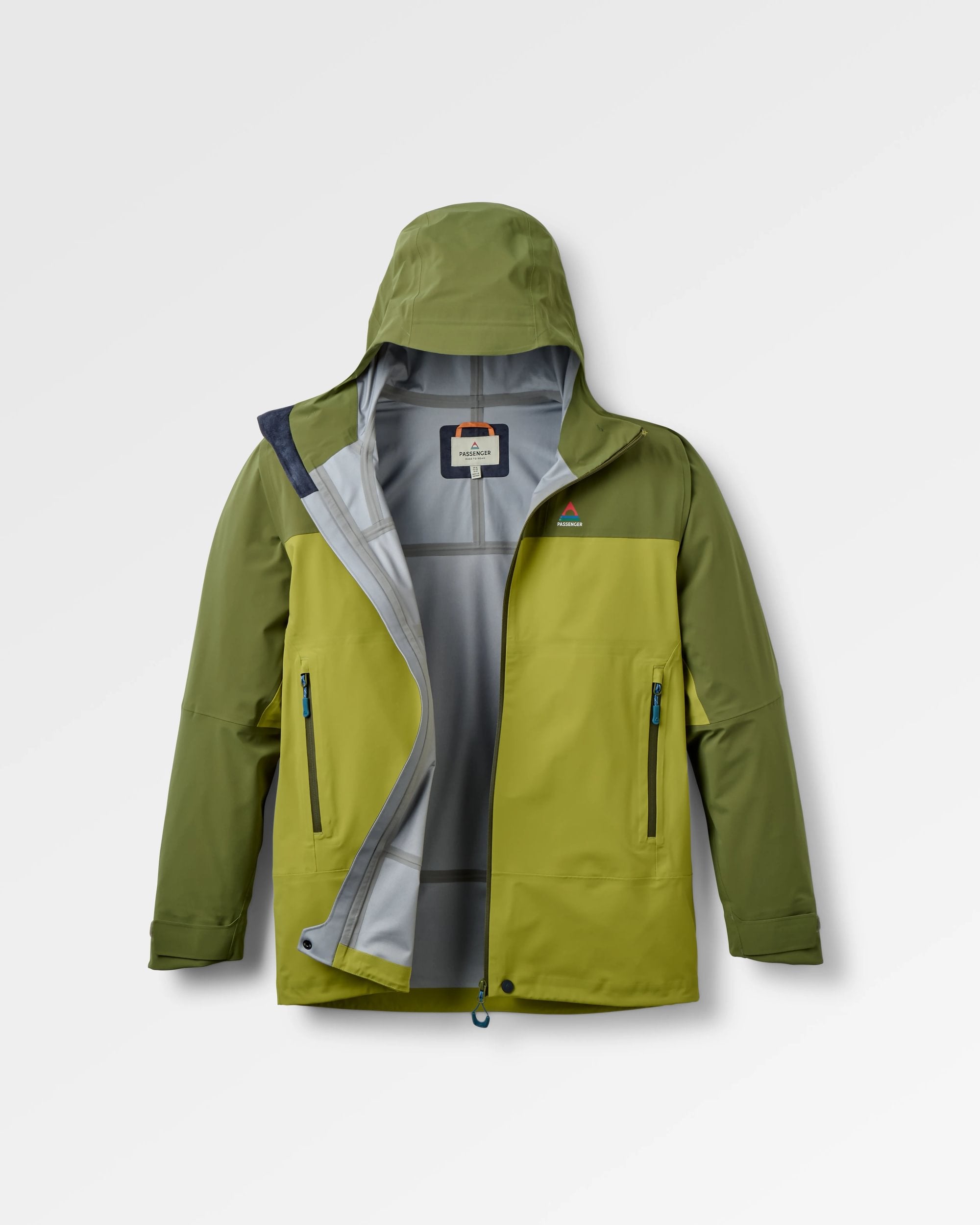 Mens Trailscape 3L Waterproof Jacket - Clover/Tea Green - Flatlay