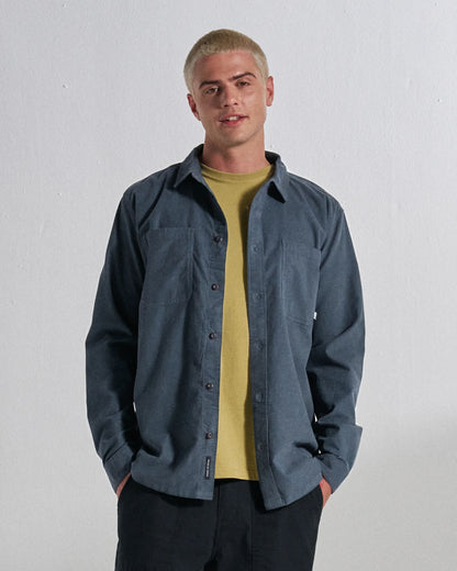 Backcountry Cord Light Shirt - Storm Grey - Studio Model