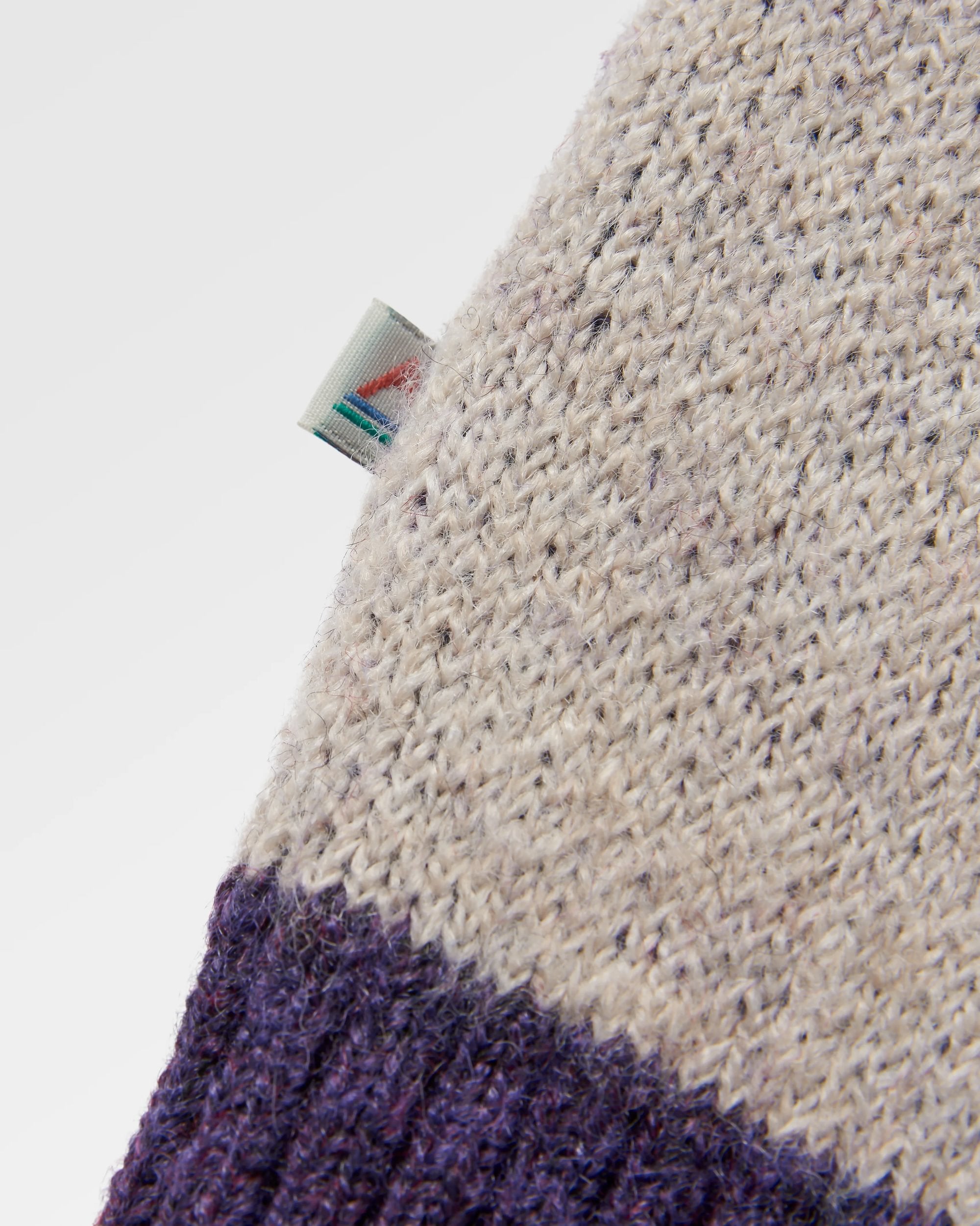 Scenic Recycled Knitted Cardigan - Scenic Deep Plum - Flatlay