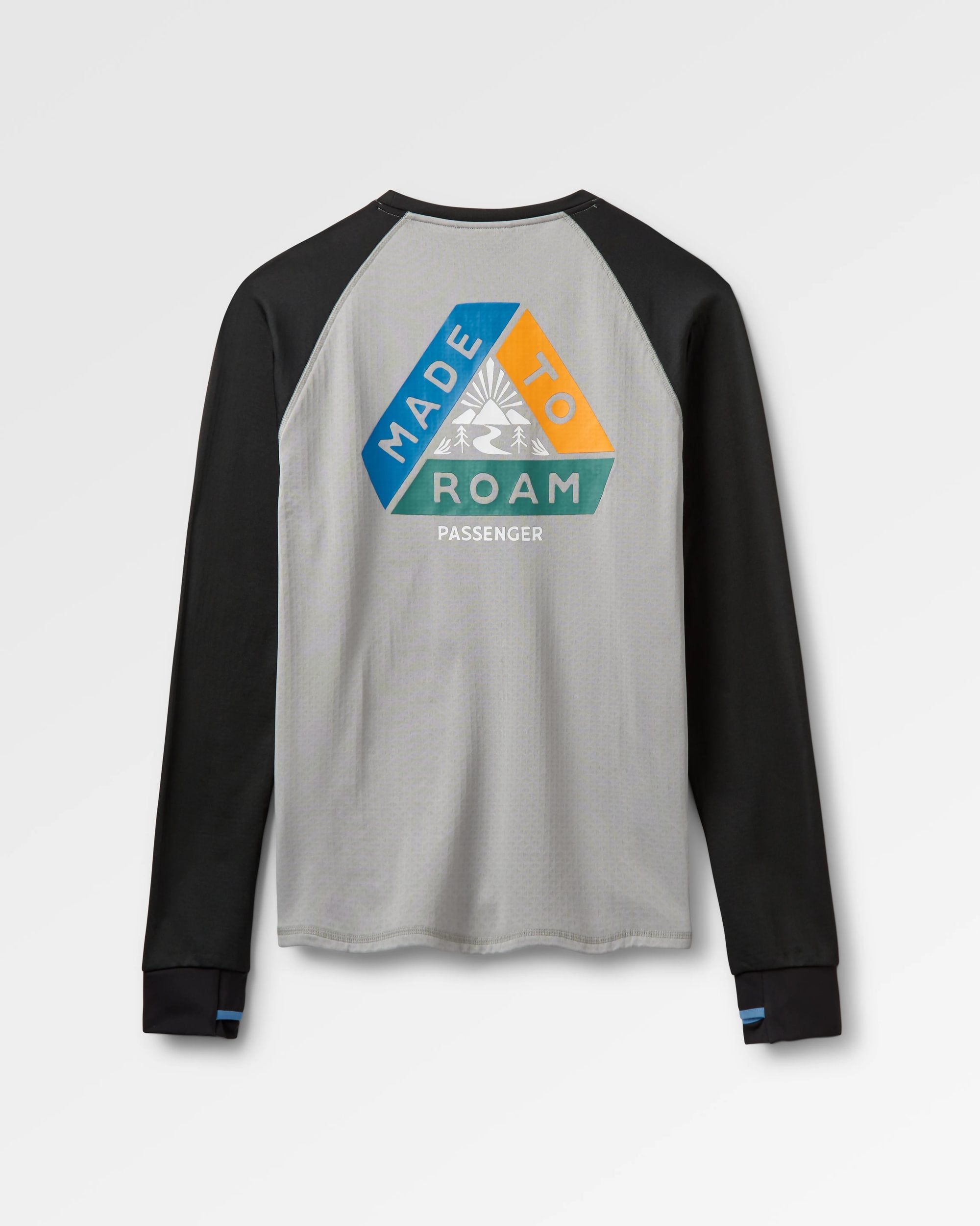 Alpine Recycled Base Layer LS T-Shirt - Black/Grey - Flatlay