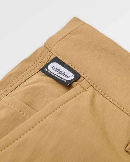 365 Hybrid Trouser - Caramel Brown - Flatlay