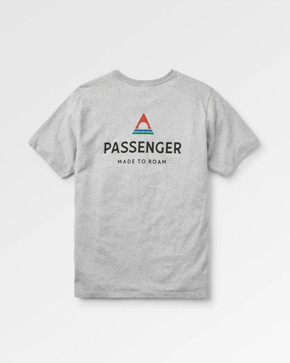 Passenger Recycled Cotton T-Shirt - Grey Marl - Flatlay