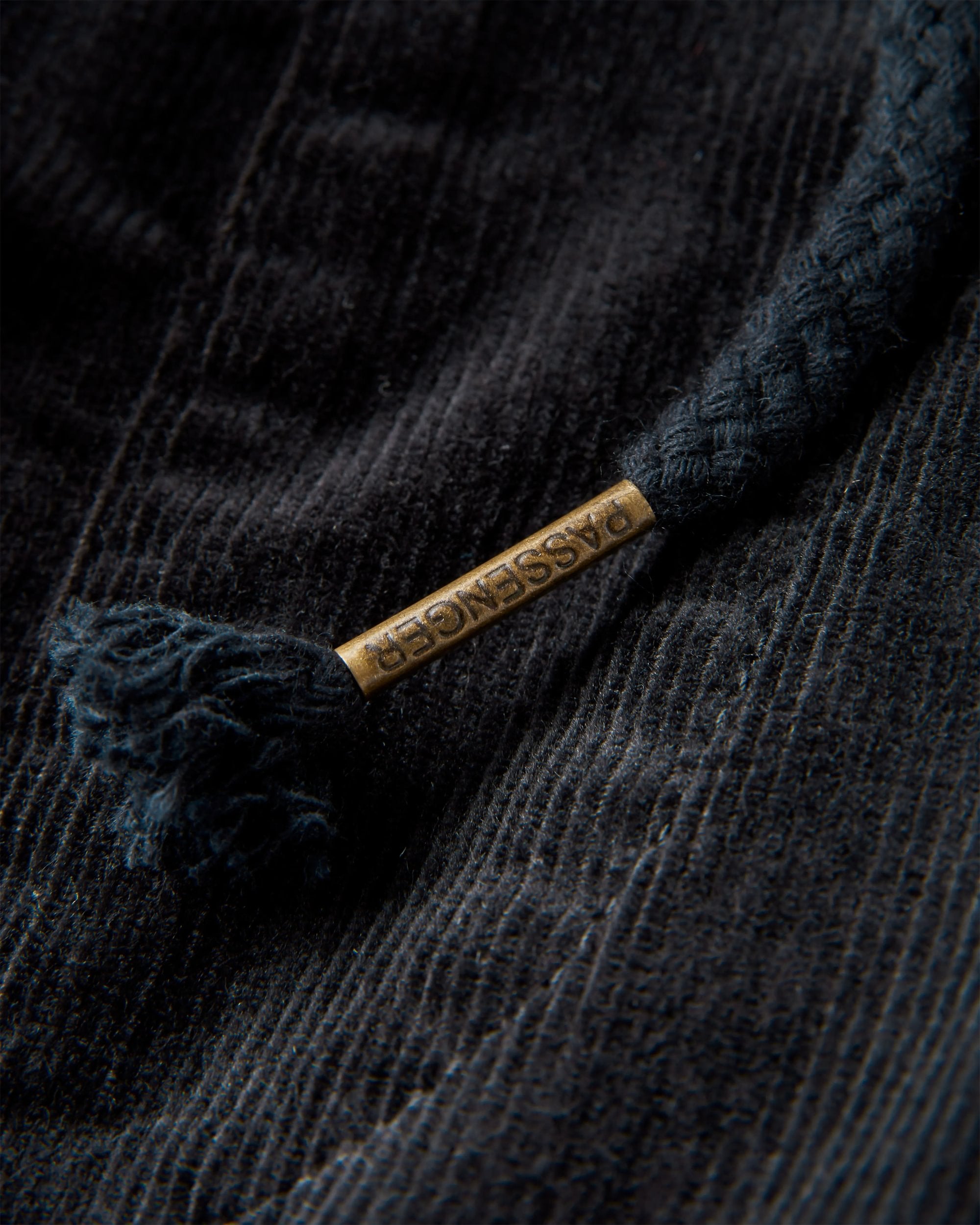 Compass Recycled Corduroy Trouser - Black - Flatlay