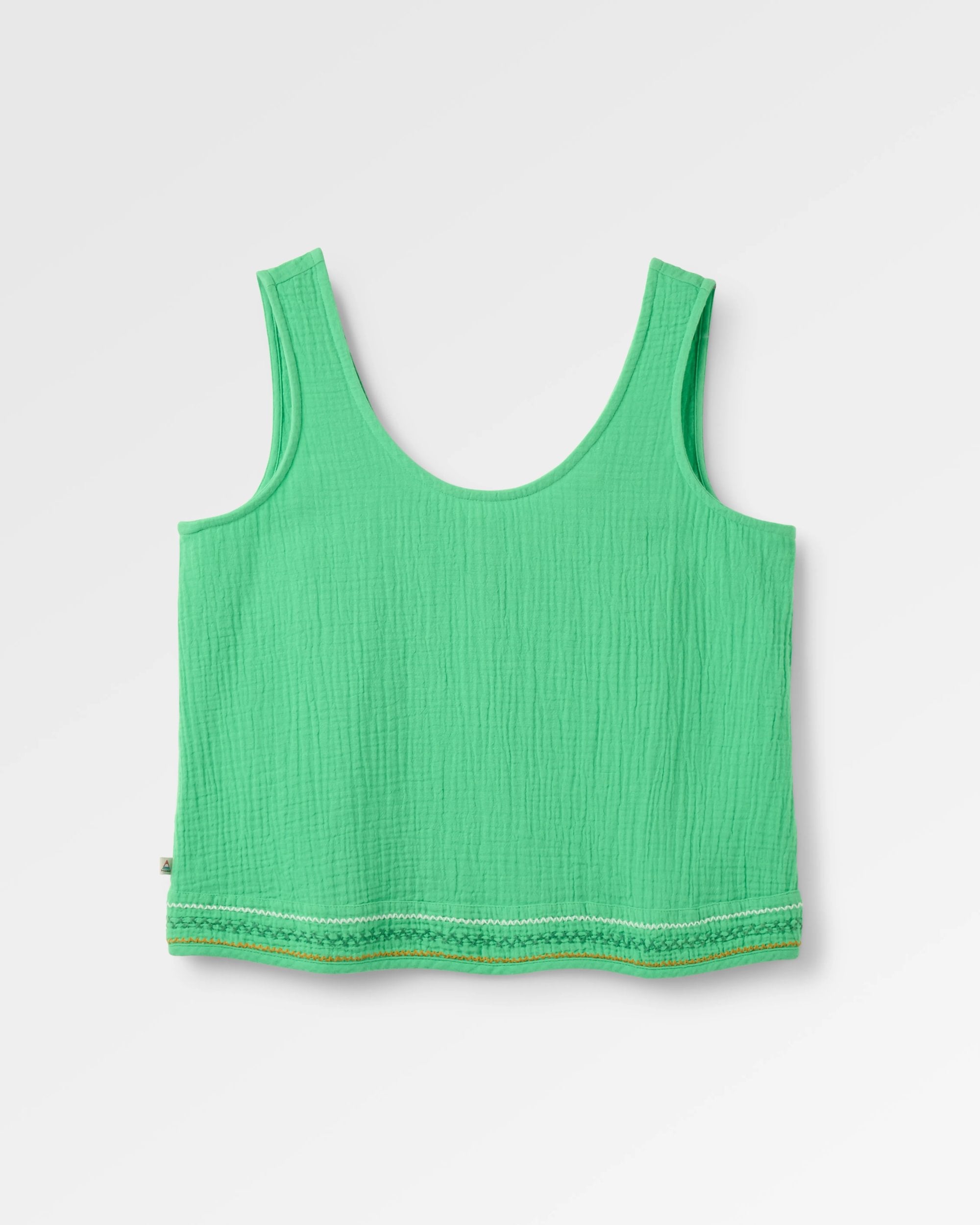 Waveney Top - True Green - Flatlay