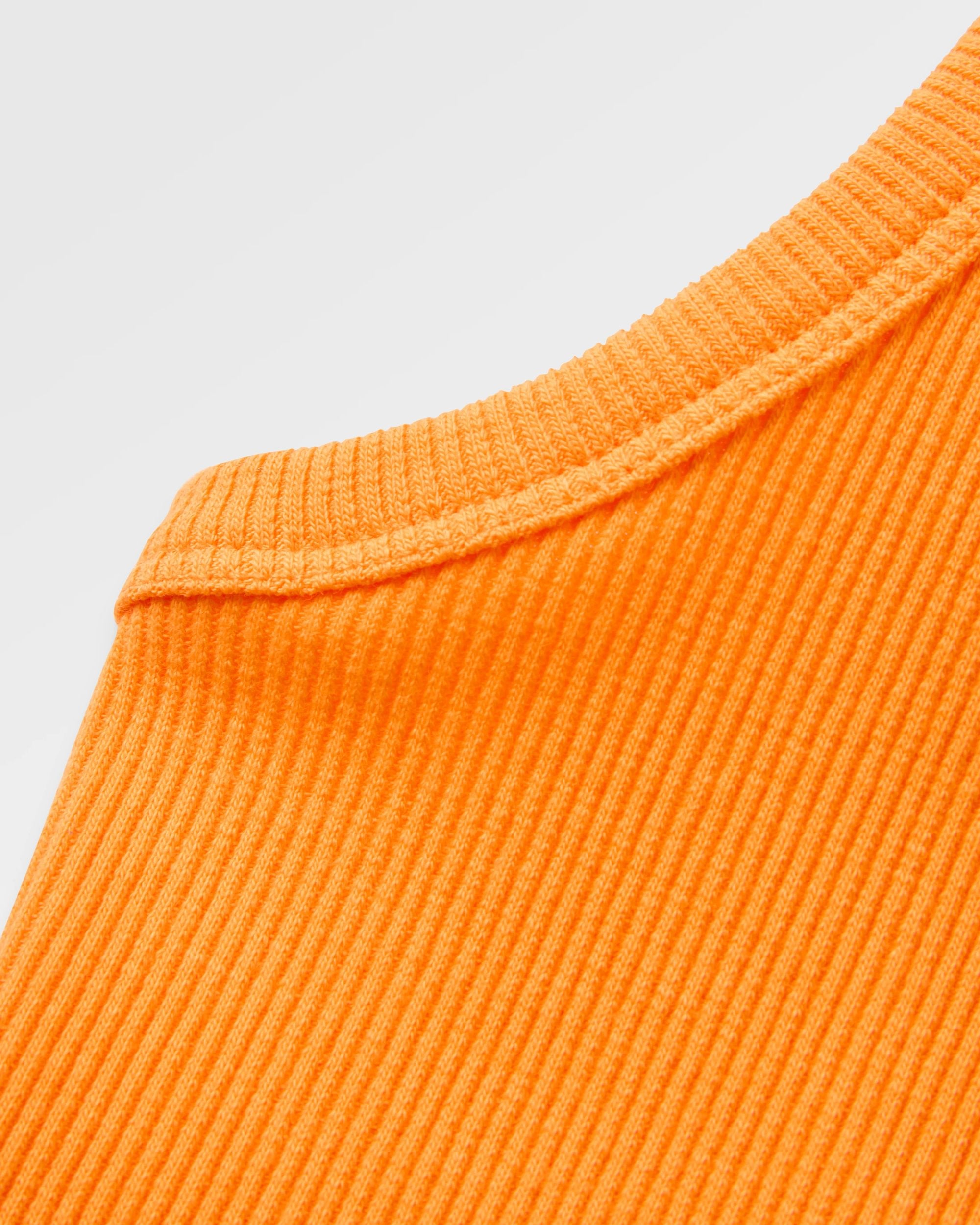 Atmos Ribbed Tank Vest - Bright Orange - Flatlay