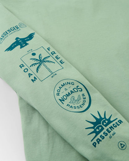 Sonoma LS T-shirt - Pistachio - Flatlay