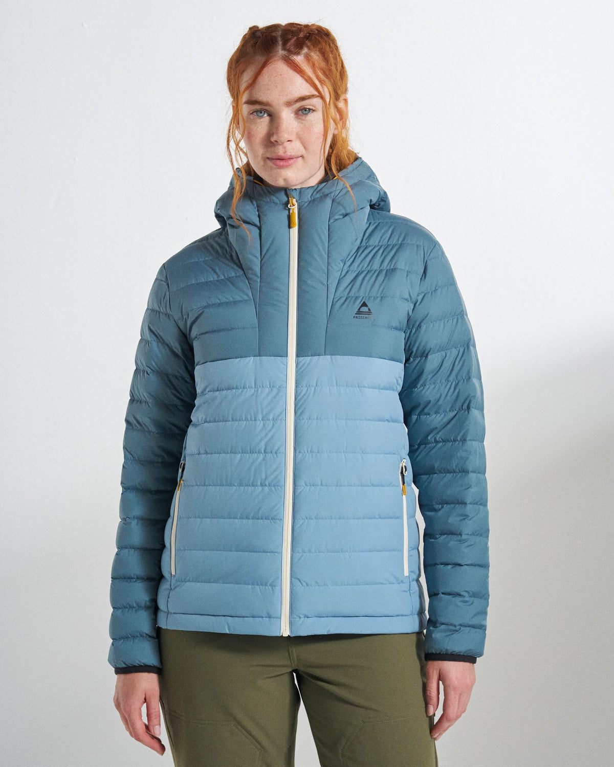 Northstar Down Jacket - Stormy Blue/Faded Denim - Studio Model