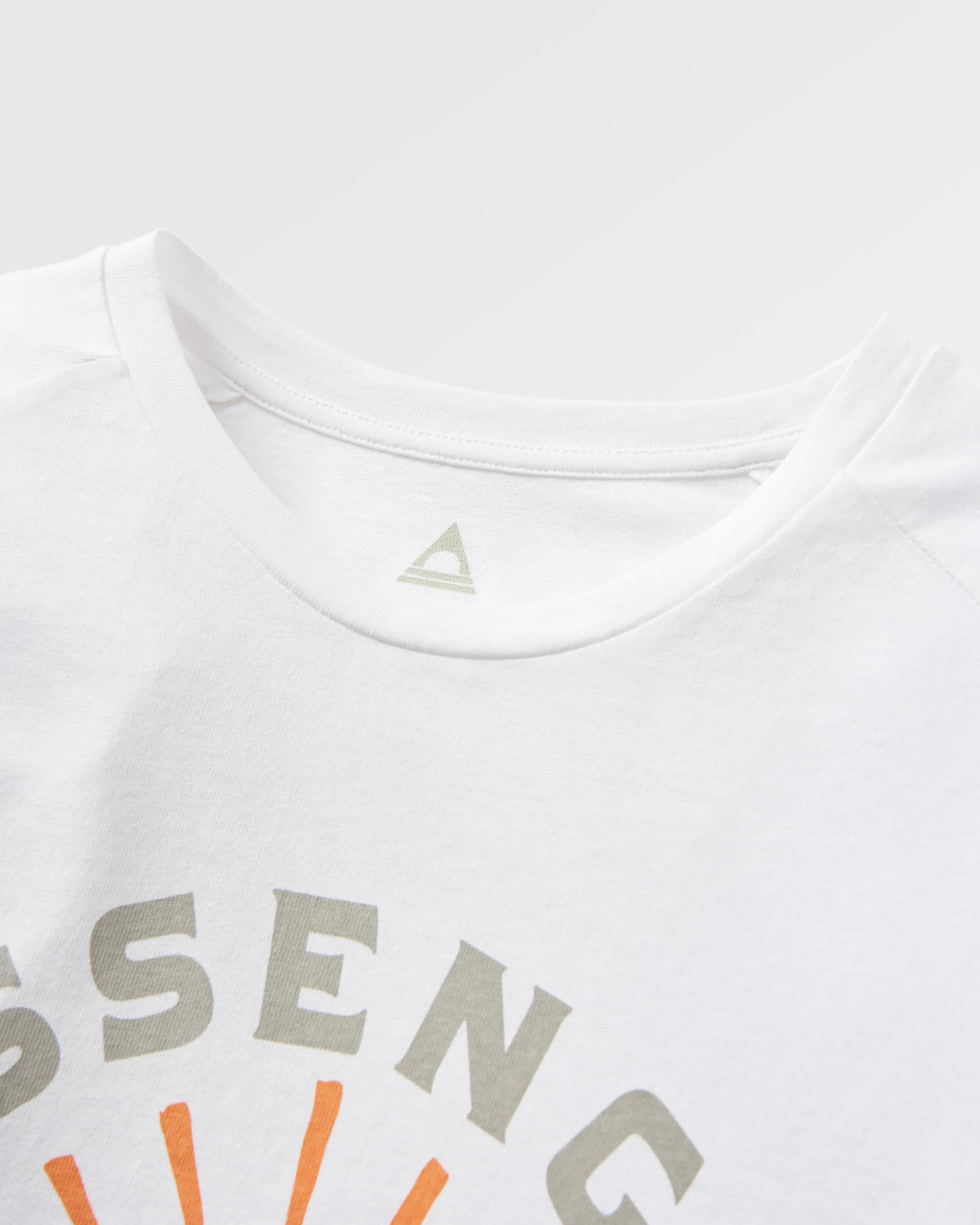 Wander LS T-Shirt - White - Flatlay