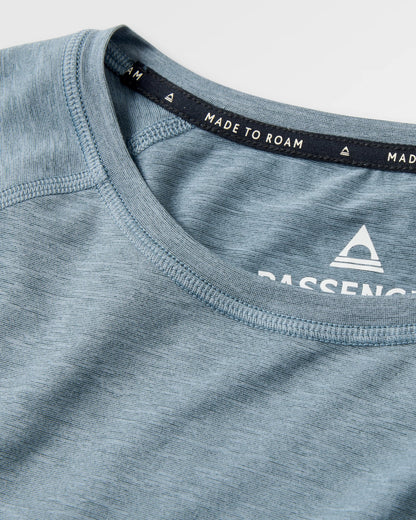 Sunvale Lightweight Surf T-Shirt - Storm Grey Marl - Flatlay