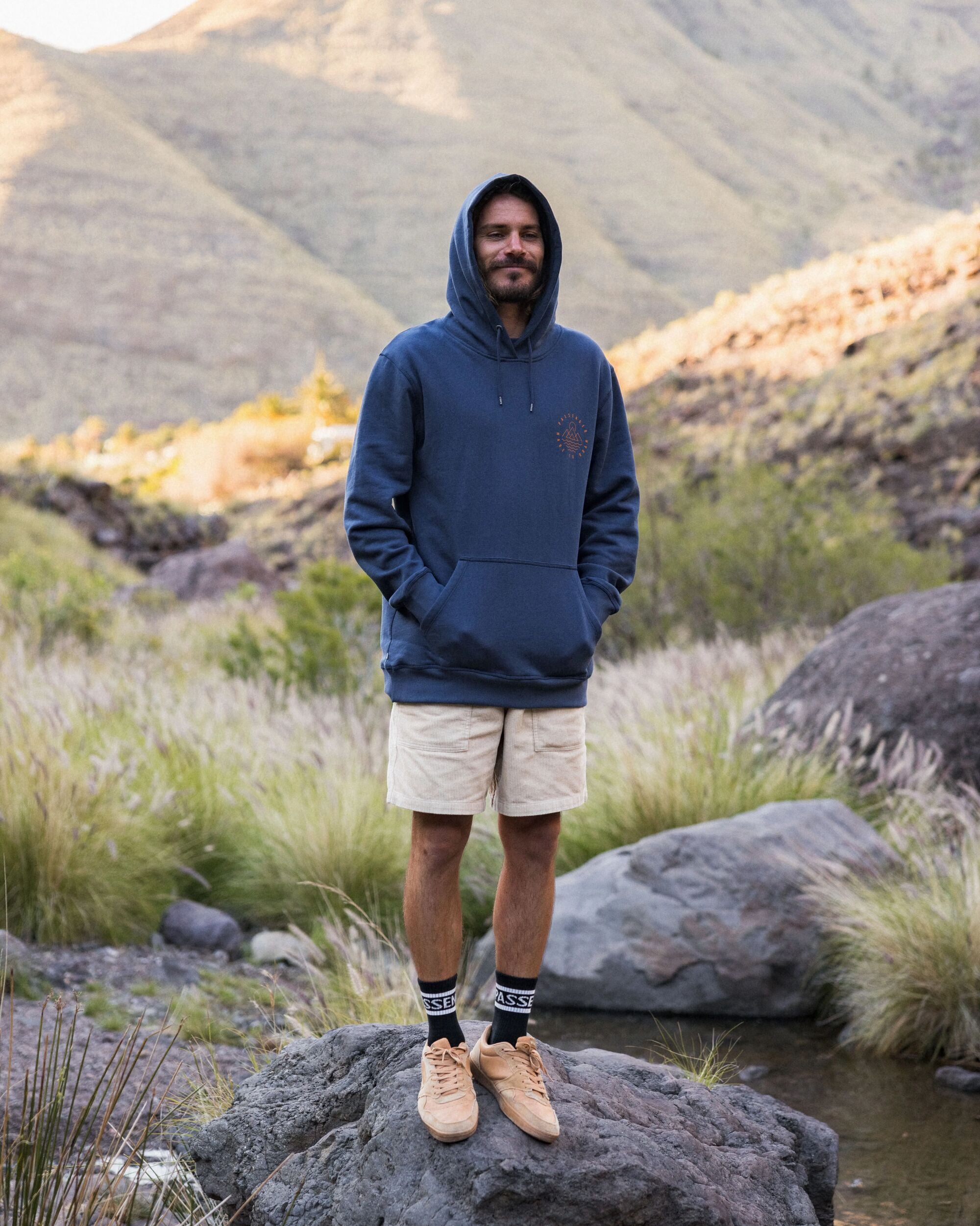 Escapism Recycled Cotton Hoodie - Rich Navy - Lifestyle