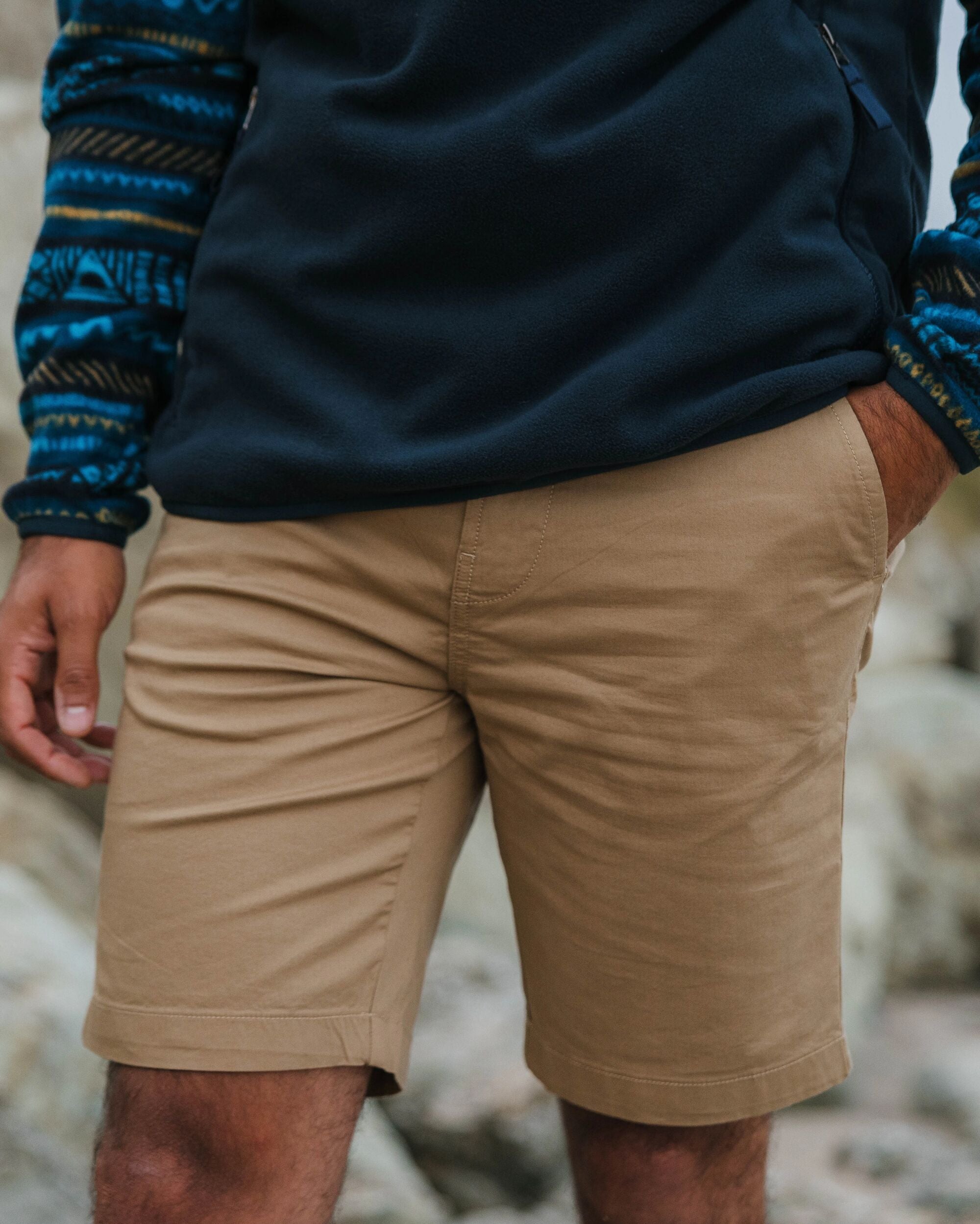 365 Light Organic Cotton Shorts - Biscuit - Lifestyle