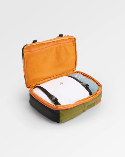 Boondocker Expandable Travel Pack - Black/Khaki - Flatlay