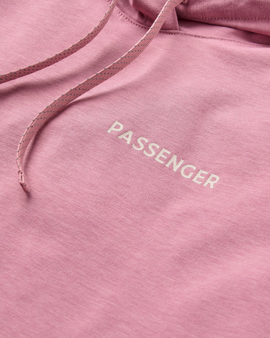 Roamscreen UPF50 Women's Hoodie - Pink Haze - Flatlay