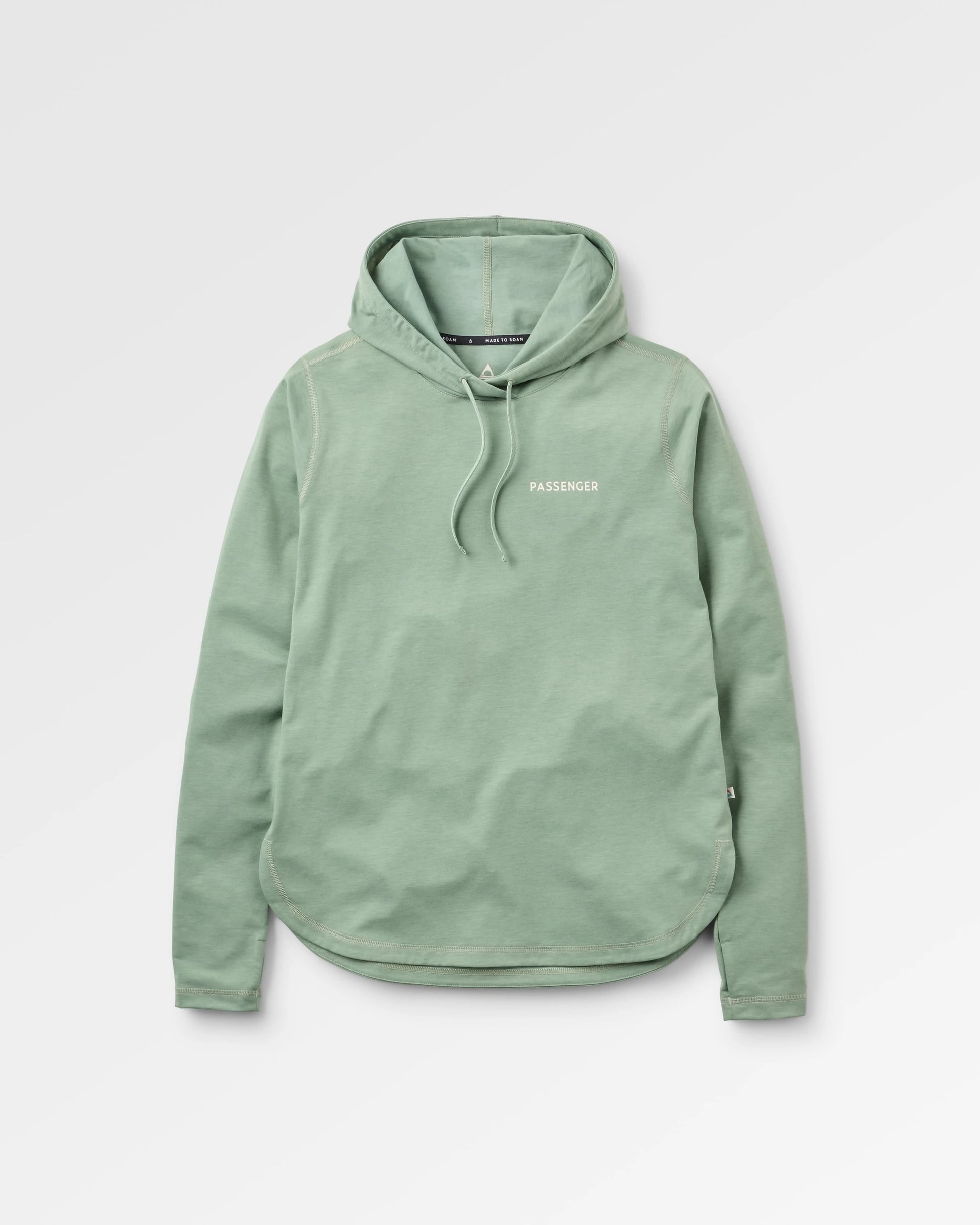 Roamscreen UPF50 Women's Hoodie - Pistachio - Flatlay