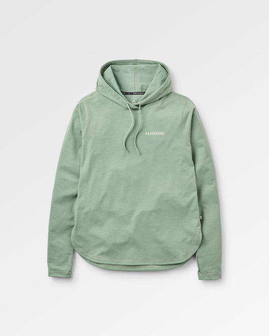 Roamscreen UPF50 Women's Hoodie - Pistachio - Flatlay