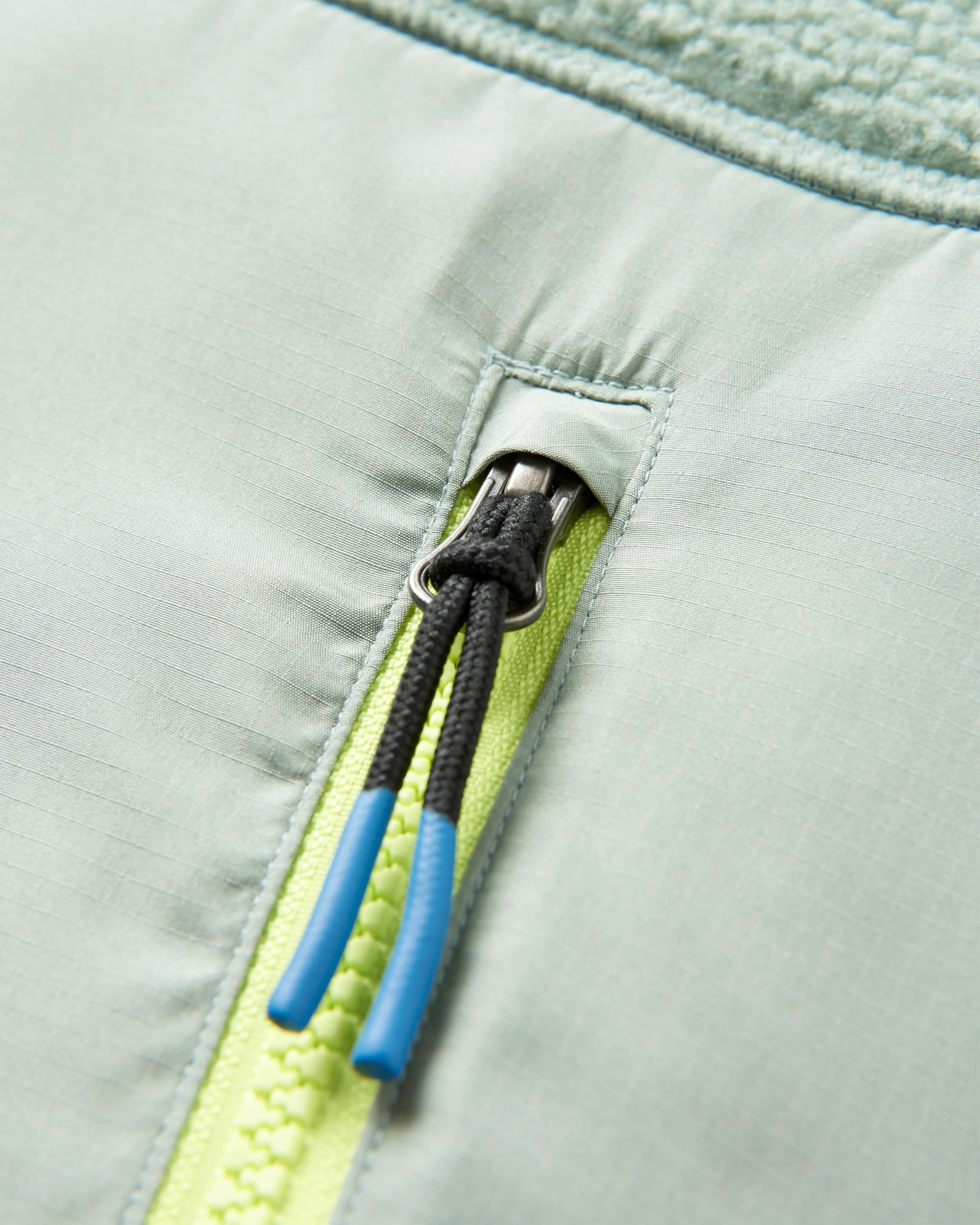 Beebalm Recycled Sherpa Fleece Vest - Pistachio - Flatlay