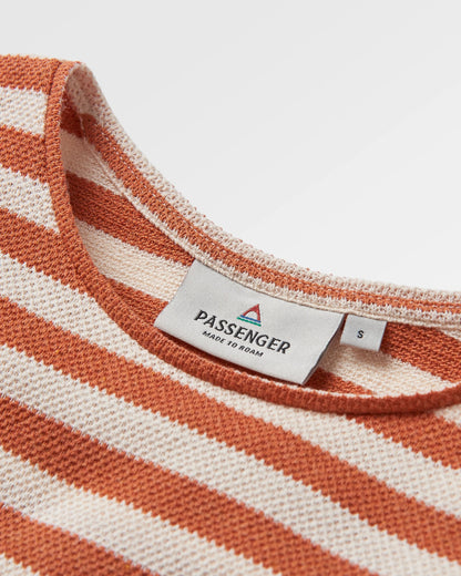 Panorama Striped LS T-Shirt - Glazed Ginger - Flatlay