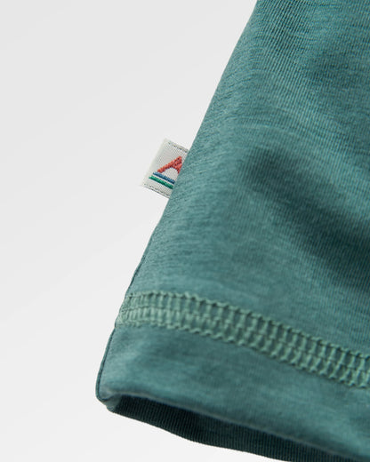 Sedona Recycled Active LS T-Shirt - Deep Ocean - Flatlay