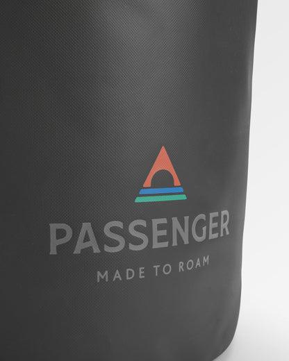 Tide Recycled 30L Bucket Bag - Black - Flatlay