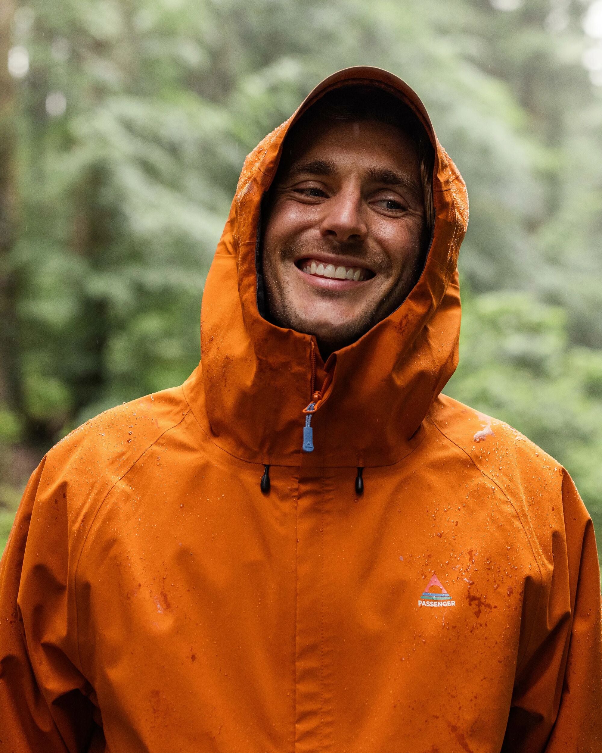 Five Season Recycled Waterproof Jacket - Sunset Orange - Lifestyle