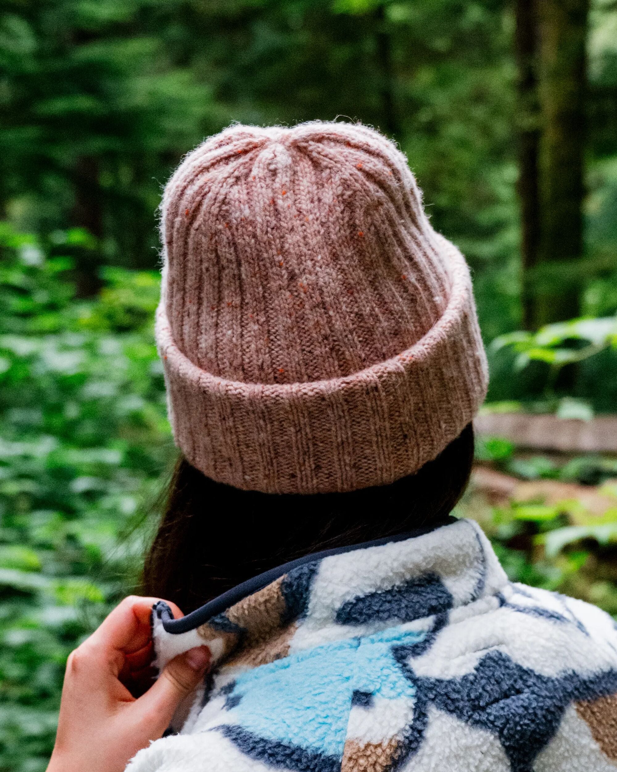 Fisherman Recycled Beanie - Blush - Lifestyle - Female