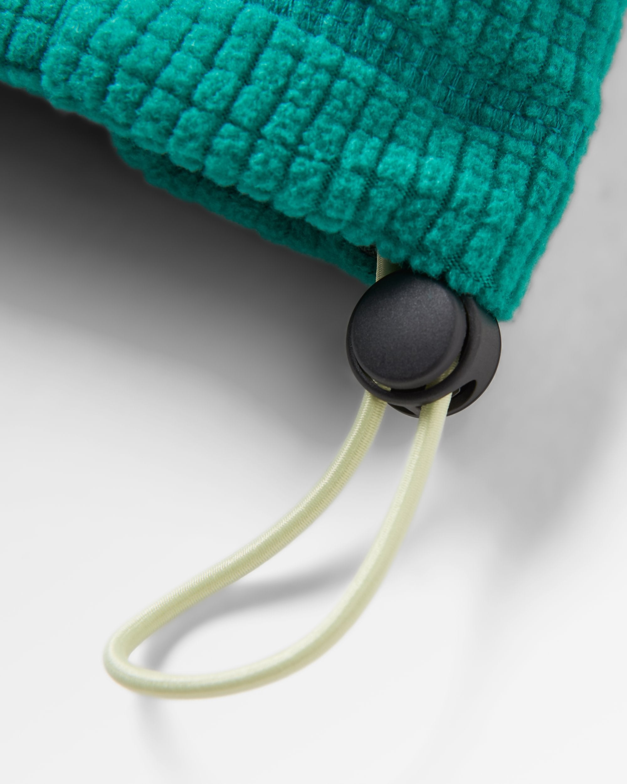 Off Trail Recycled Grid Polar Fleece - Rich Navy/Green Lake - Flatlay