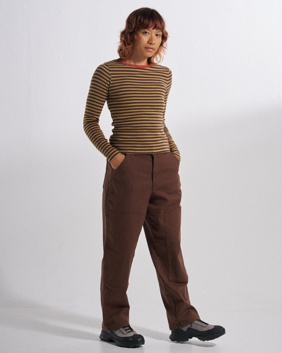 Fortuna Trousers - Chestnut - Studio Model