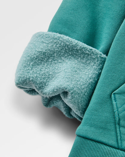 Downtime Heavyweight Hoodie - Pacific Green - Flatlay