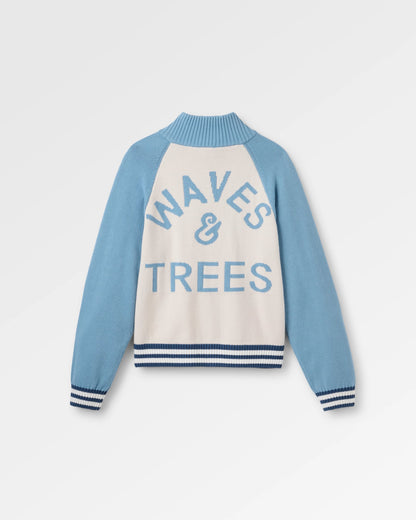 Penida Full-Zip Knitted Jacket - White Sand - Flatlay