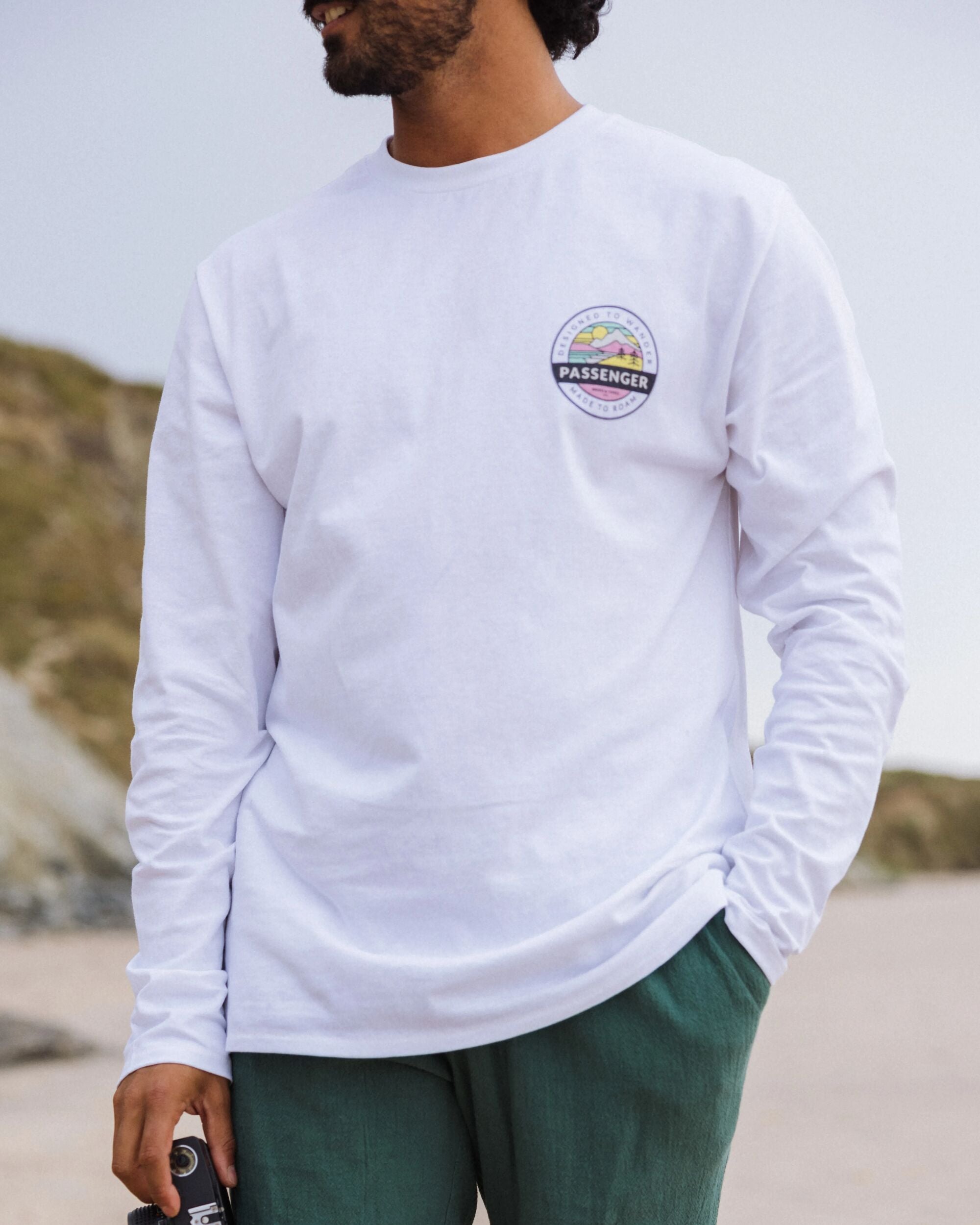 Odyssey Organic Cotton LS T-Shirt - White - Lifestyle