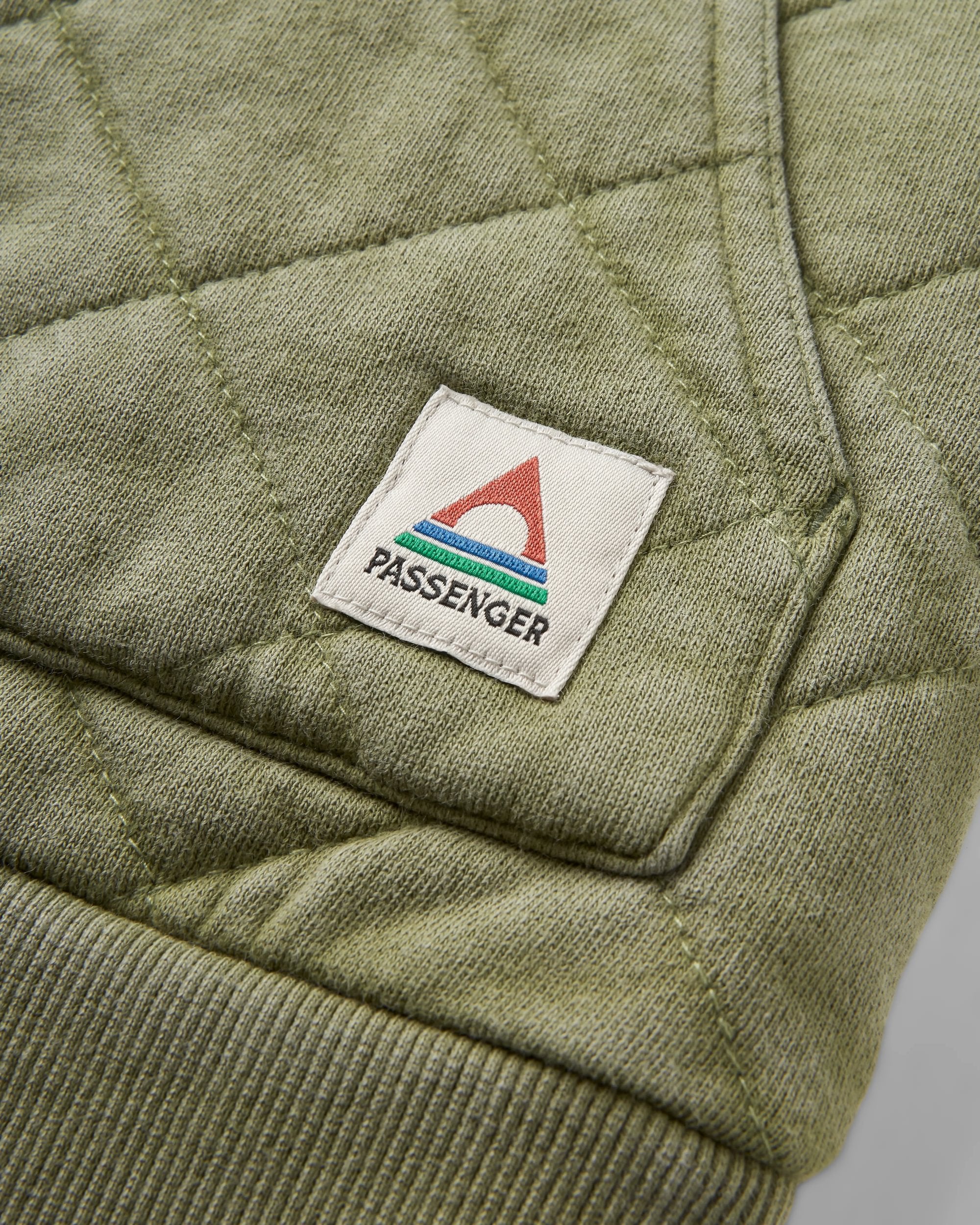 Clementine Recycled Quilted Vest - Khaki - Flatlay