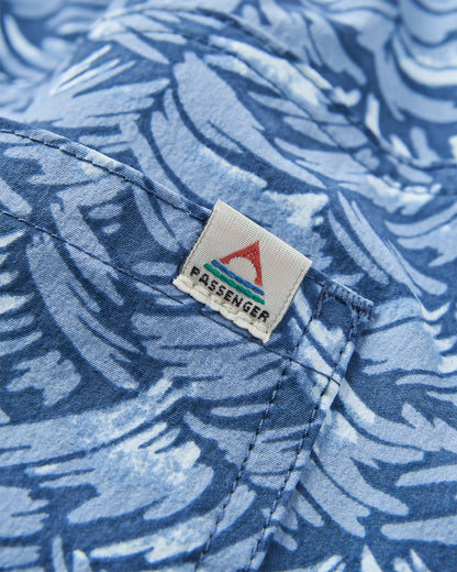 Drifter Beach Linerless Short - Waves Dark Denim - Flatlay