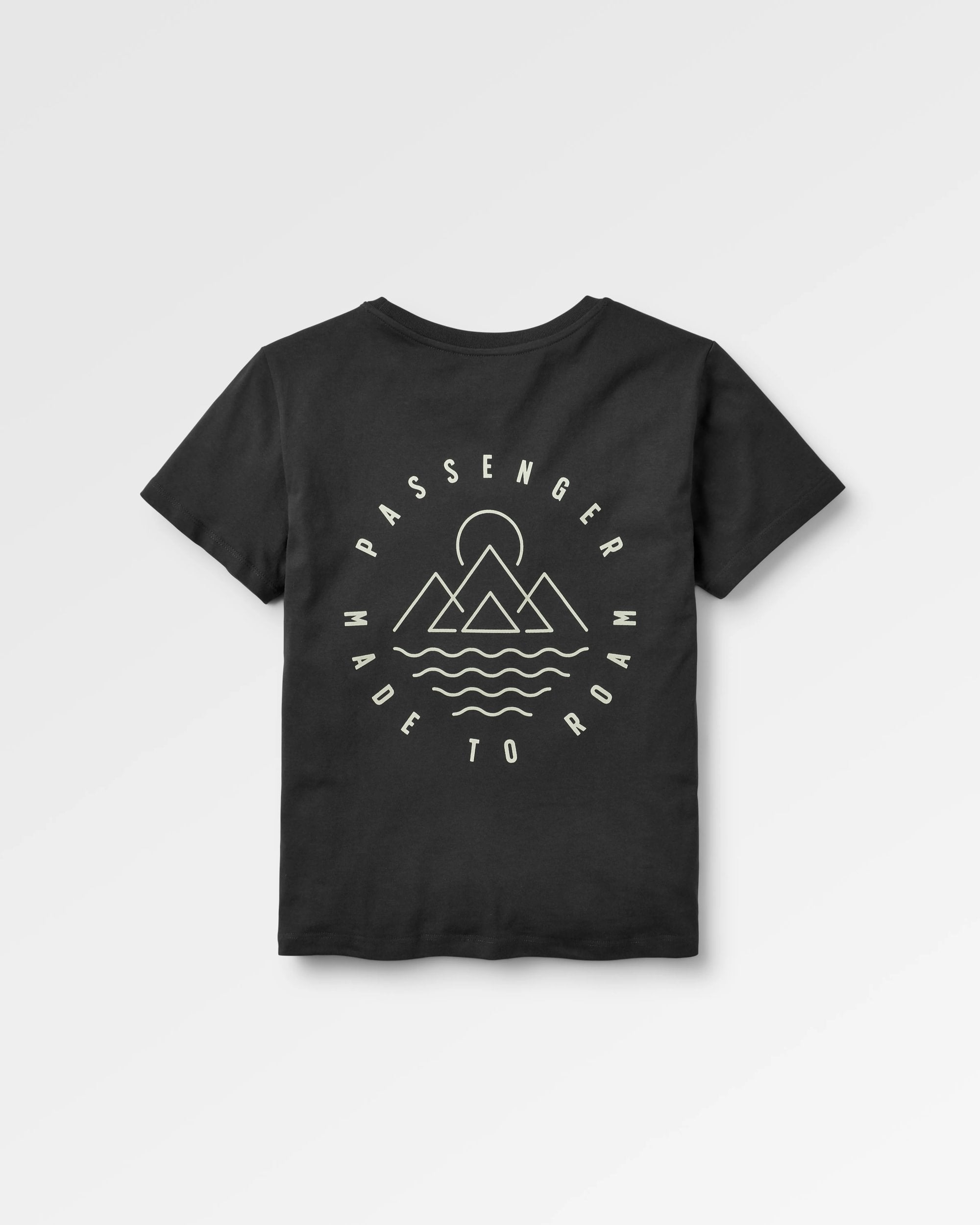 Remote Recycled Cotton T-Shirt - Black - Flatlay