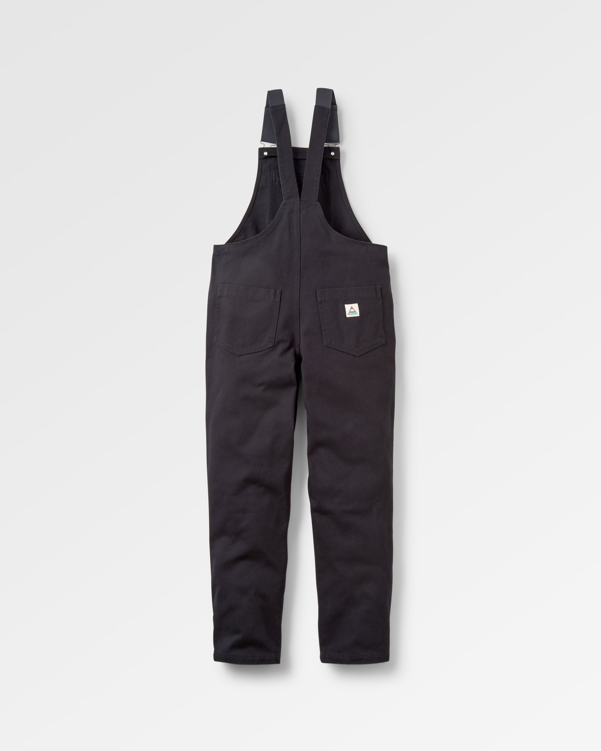 Shuffle Organic Cotton Dungarees - Black - Flatlay