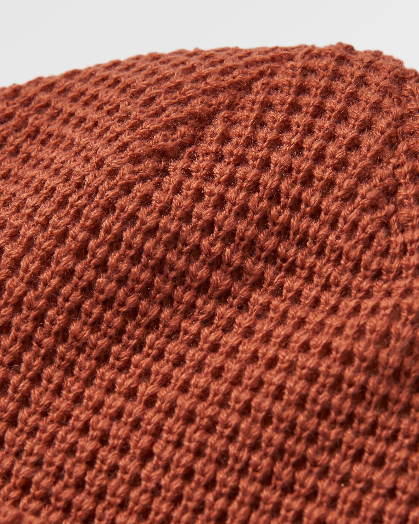 Moss Double Layer Recycled Waffle Beanie - Baked Clay