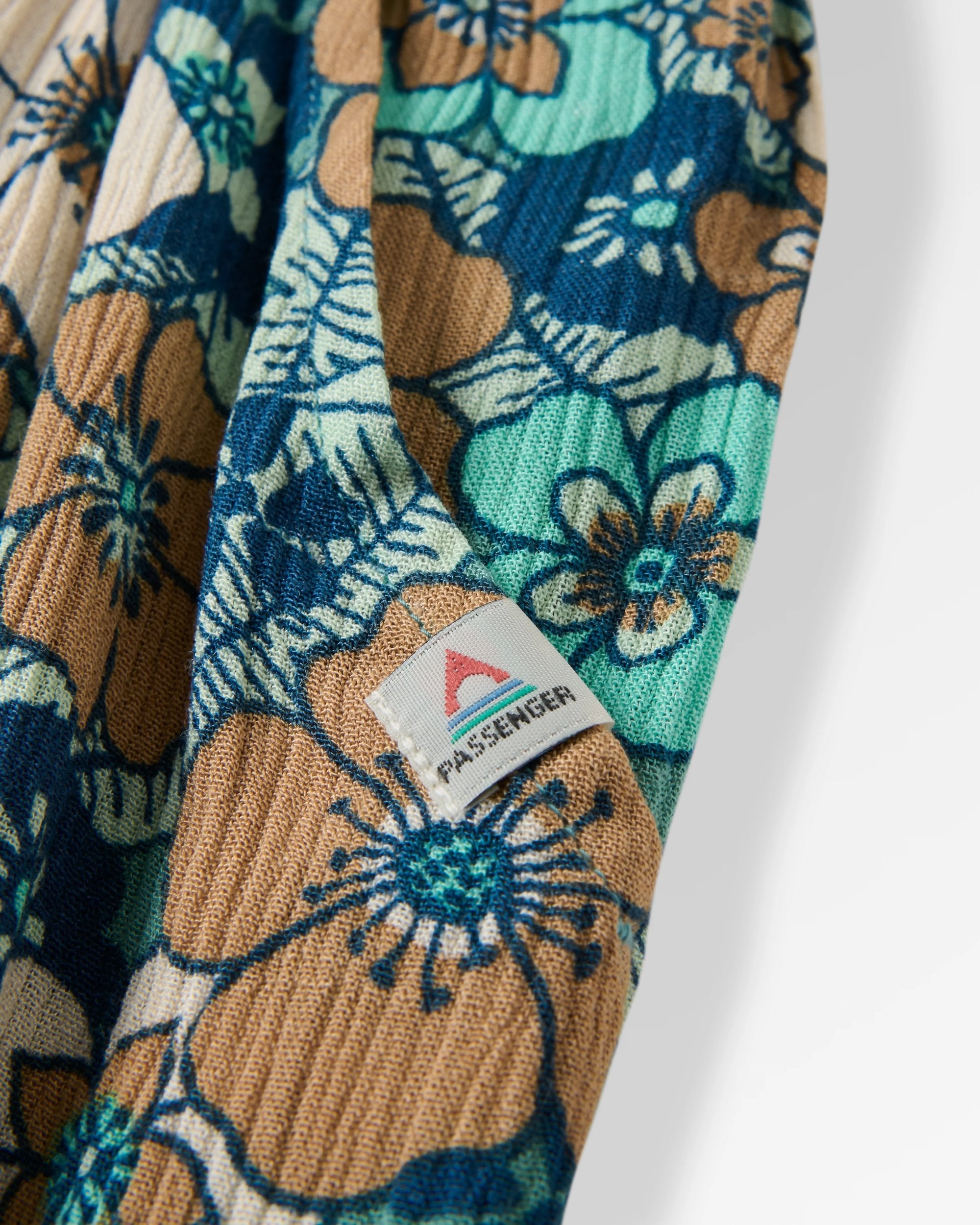 Dew EcoVero Woven Skirt - Vintage Floral Aqua - Flatlay