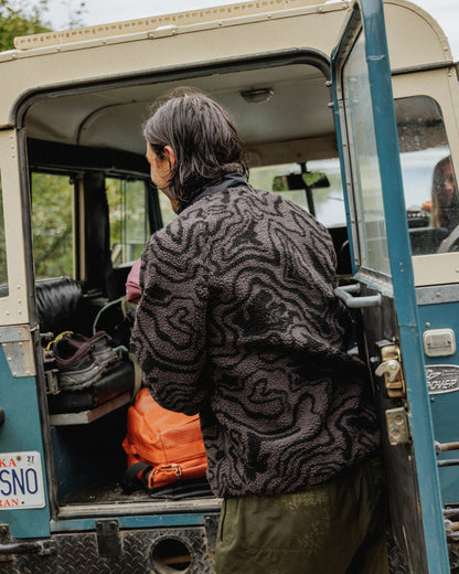 Offroad Sherpa 1/2 Zip Fleece - Strata Swirl Black - Lifestyle