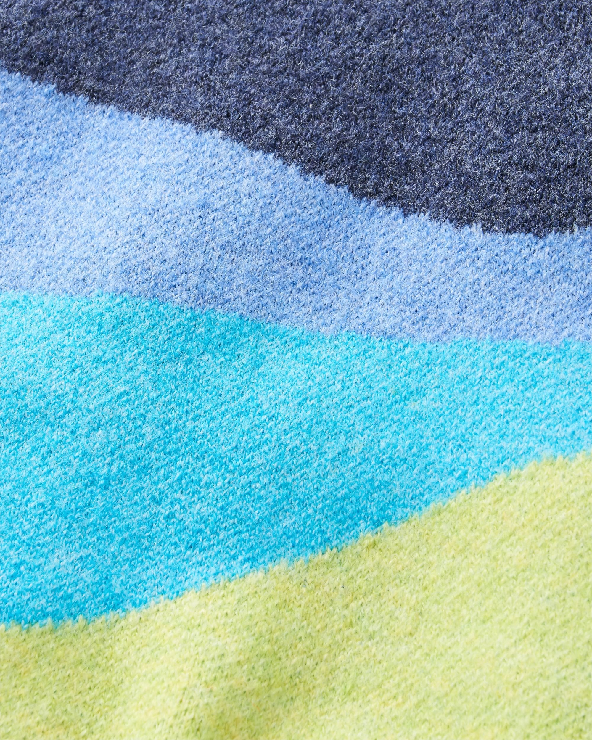 Scenic Recycled Knitted Jumper - Scenic Azure Blue - Flatlay