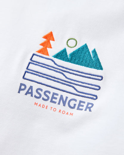 Pine Needle Relaxed Fit T-Shirt - White - Flatlay