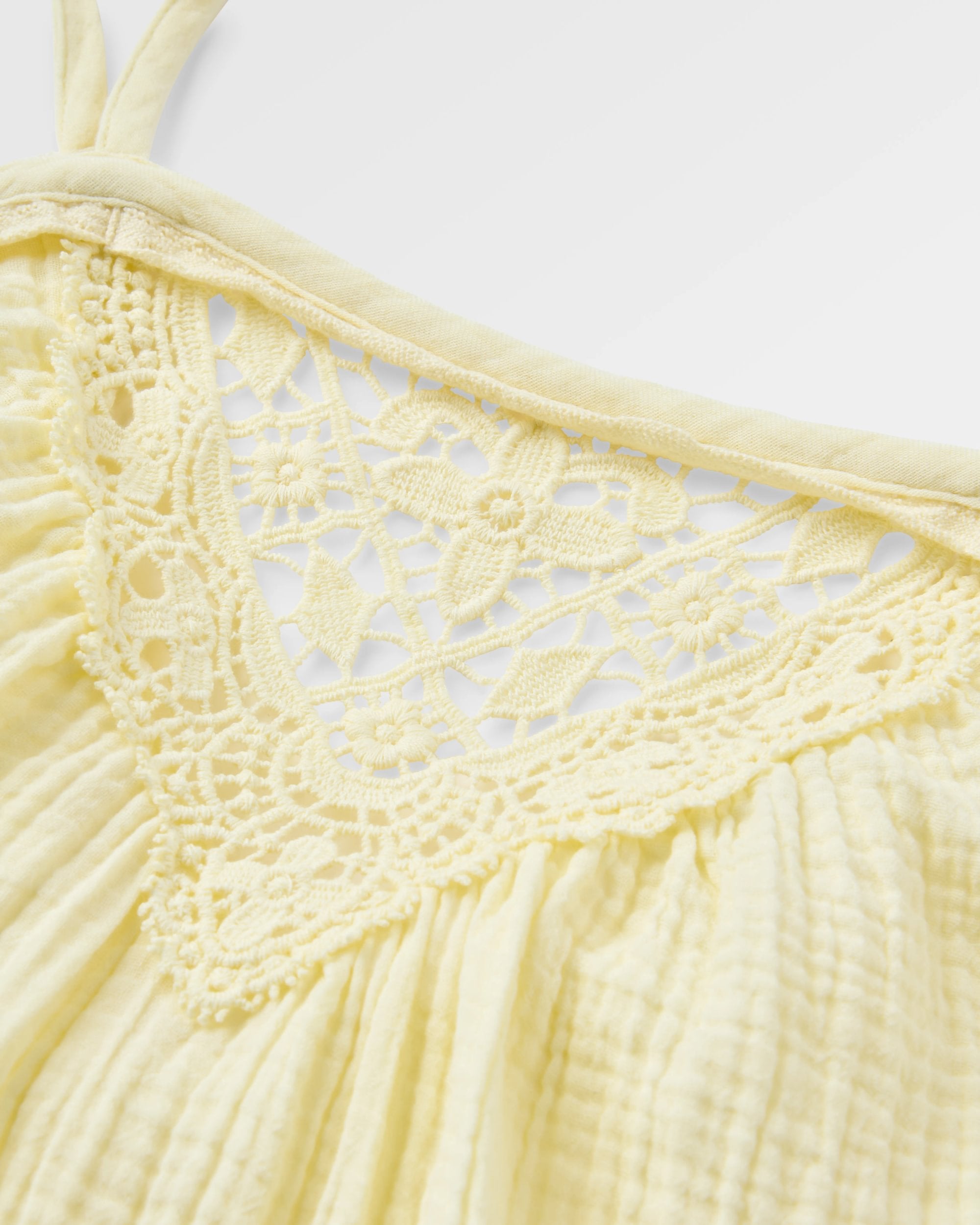 Junipe Dress - Pale Yellow - Flatlay