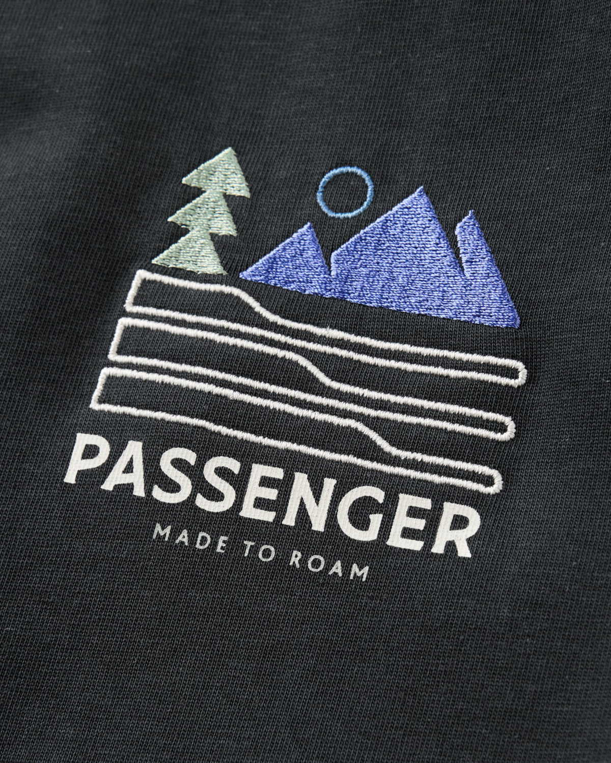 Pine Needle Relaxed Fit T-Shirt - Black - Flatlay