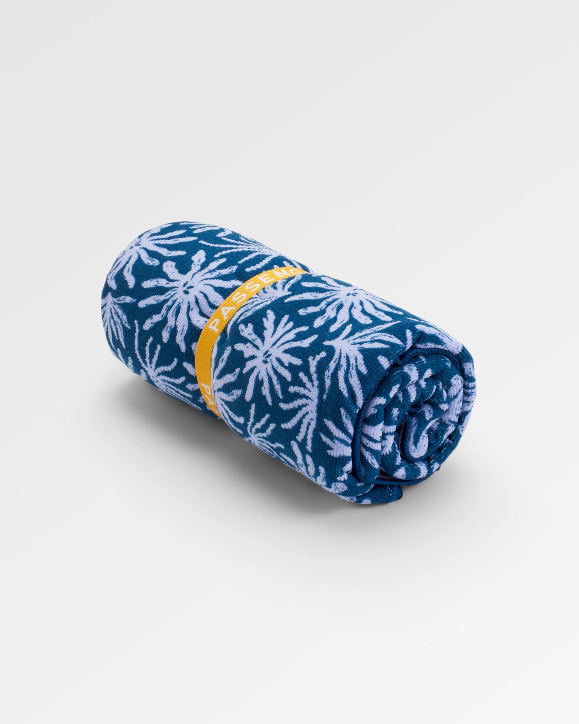 Travel Recycled Quick Dry Towel - Seaweed Blue Steel - Flatlay