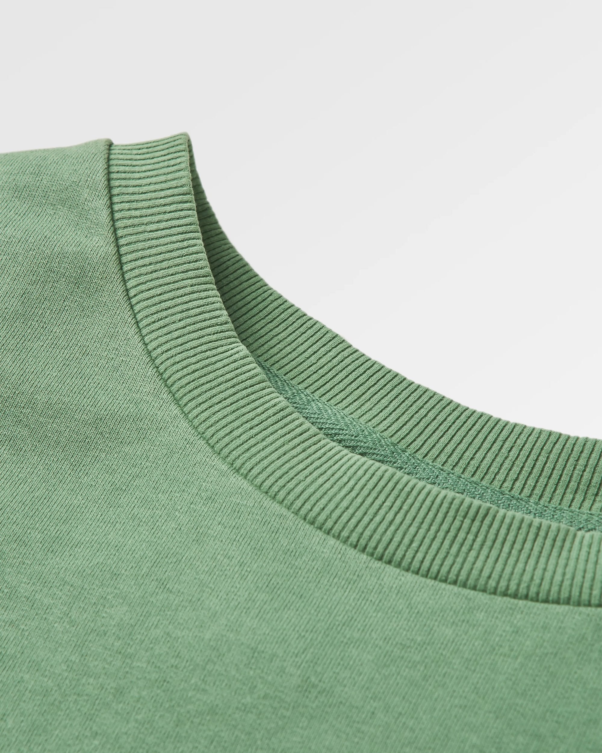 Rainbow Recycled Cotton Oversized Sweatshirt - Dark Ivy - Flatlay