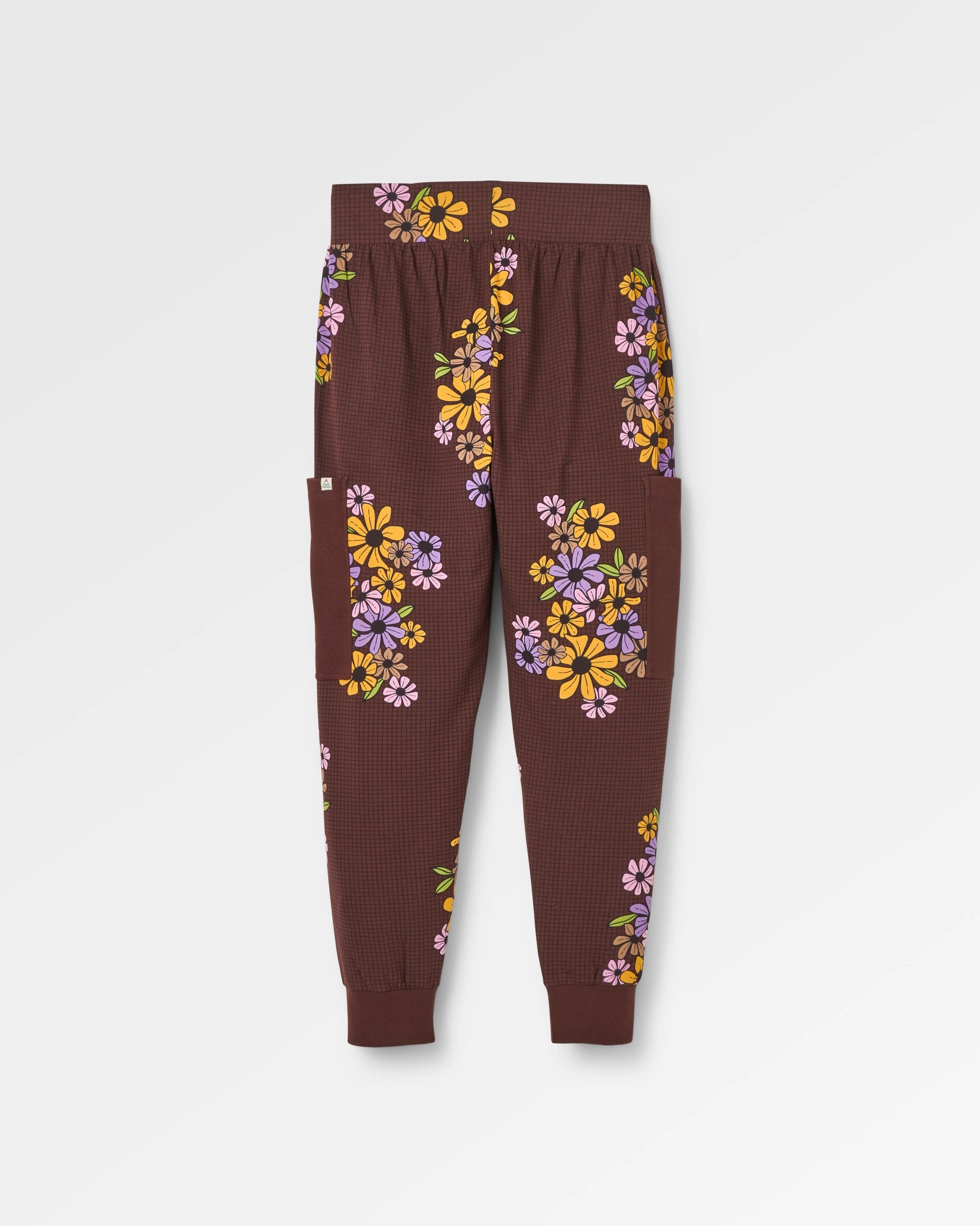 Day Dream Trouser - Floral Grid Espresso - Flatlay