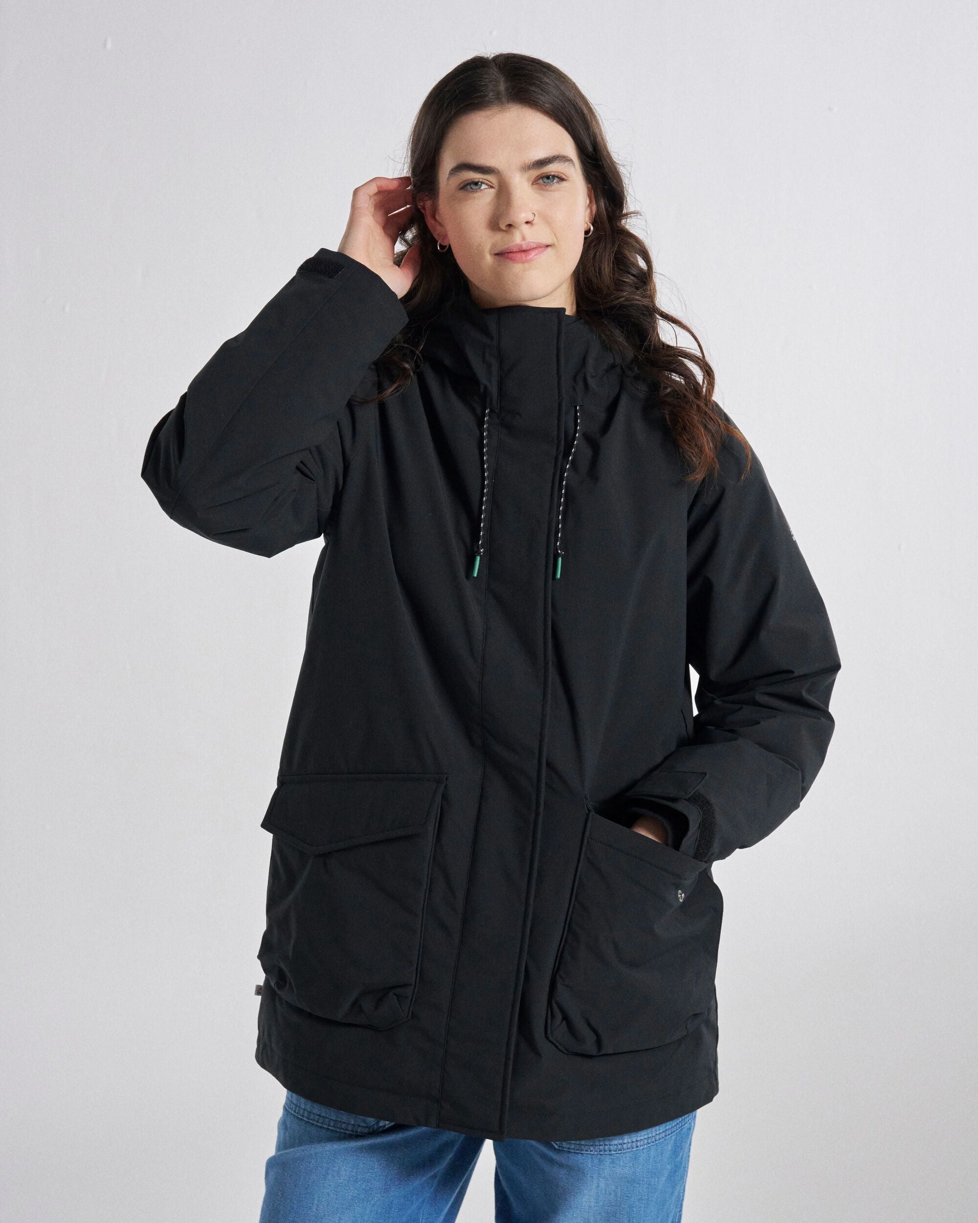 Alaska Recycled Insulated Parka - Black - Studio Model