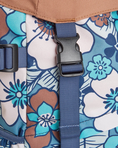 Boondocker Recycled 26L Backpack - Vintage Floral Aqua - Flatlay