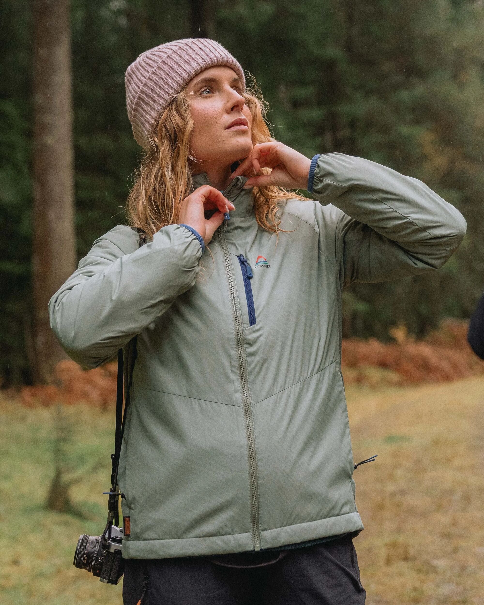 Shasta Lightweight Recycled Thermore® Hoodless Jacket - Pistachio - Lifestyle