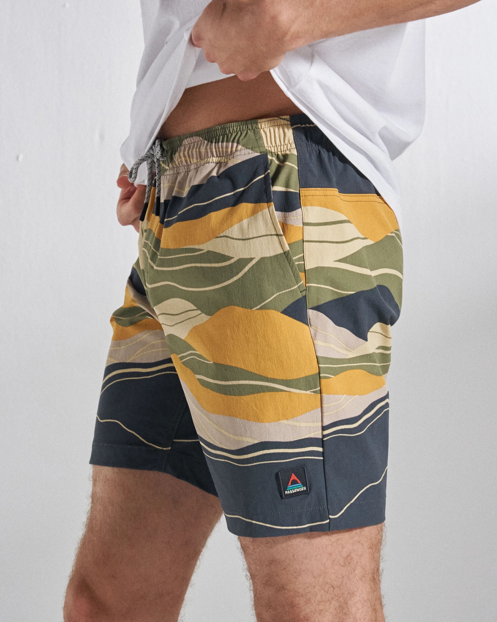 Drifter NetPlus® Beach Linerless Short - Mountain Sunset Khaki - Studio Model