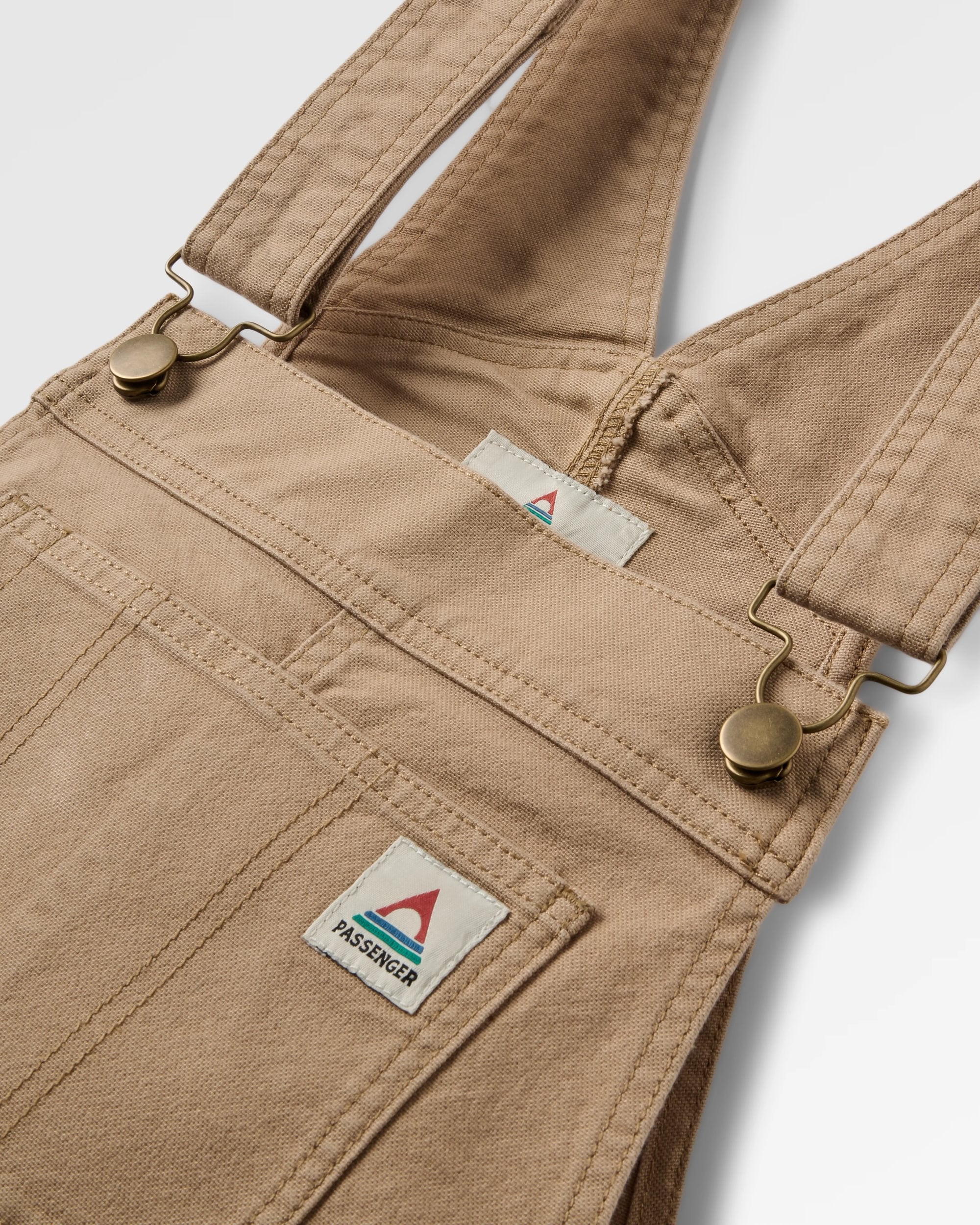 Vantage Organic Cotton Dungaree - Biscuit - Flatlay